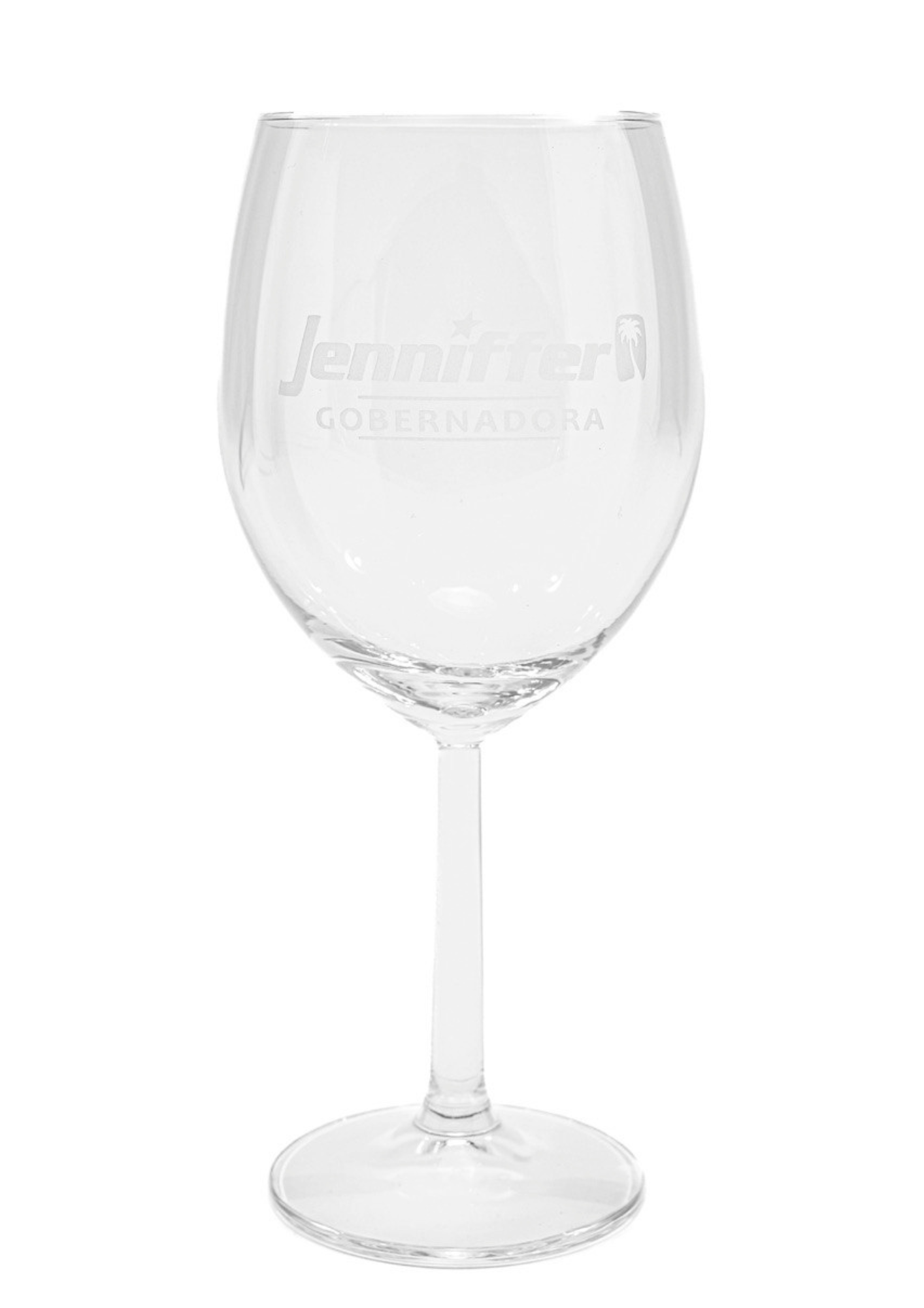 JENNIFFER GOBERNADORA ENGRAVED WINE GLASS
