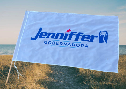 BANDERA JENNIFFER GOBERNADORA BLANCA