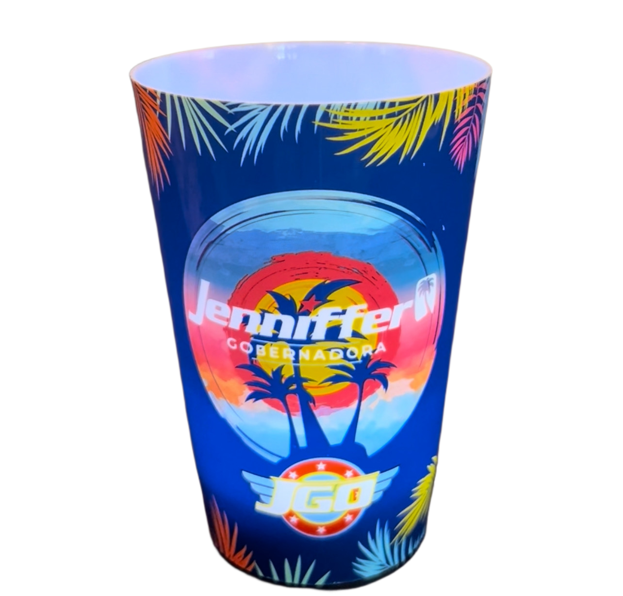 LIMITED OFFER: GET 1 BEACH BALL WITH THE PURCHASE OF 2 JGO SUNSET LED LIGHT UP 16 OZ  CUPS