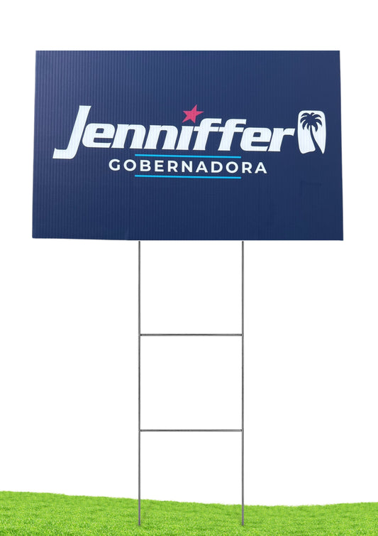 Letrero 'Yard Sign' JENNIFFER GOBERNADORA
