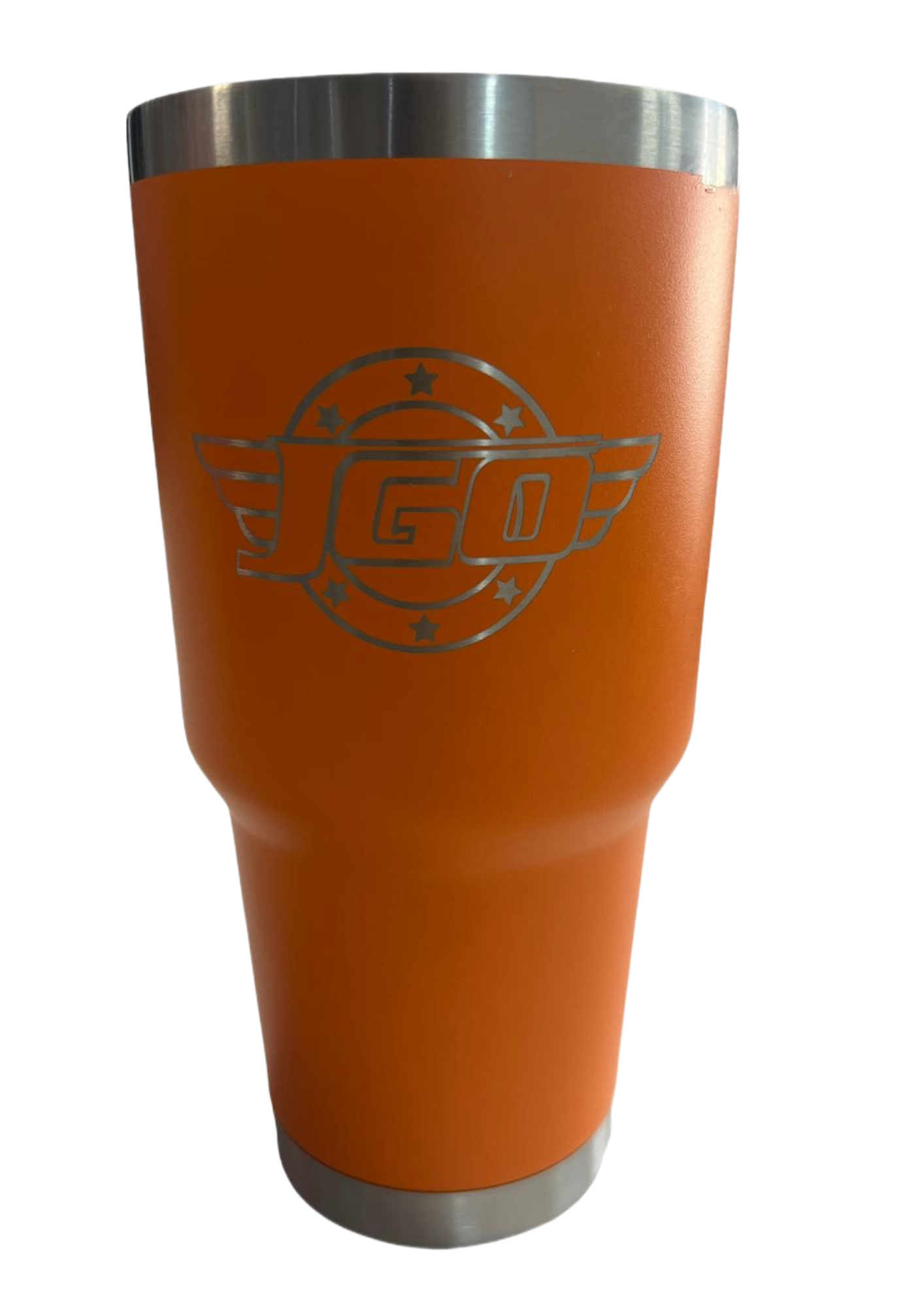 VASO INSULADO CON EL LOGO JGO DE LA TIENDA OFICIAL DE JENNIFFER GONZÁLEZ COLÓN JGOSHOP.COM