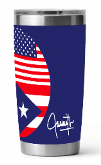 20 OZ USA AND PR FLAG INSULATED TUMBLER
